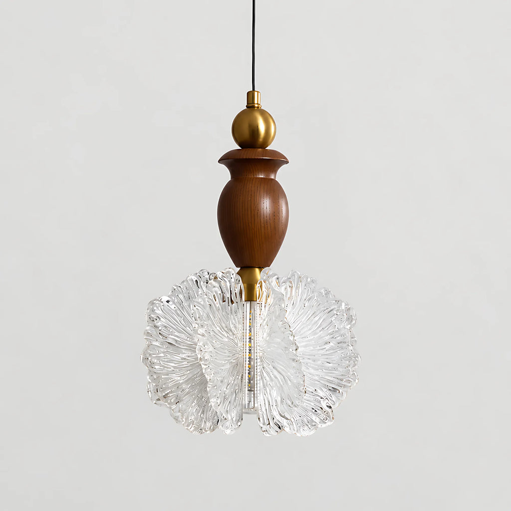 Floravia Solid Wood Flower Pendant Light