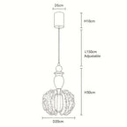 Floravia Solid Wood Flower Pendant Light
