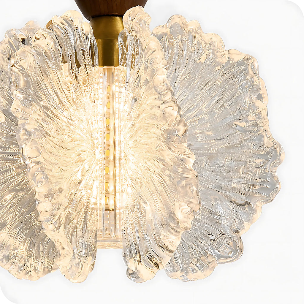 Floravia Solid Wood Flower Pendant Light