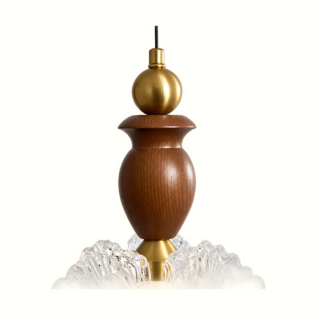 Floravia Solid Wood Flower Pendant Light