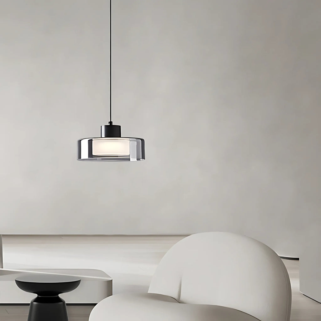 Halo Smoked Glass Pendant Light