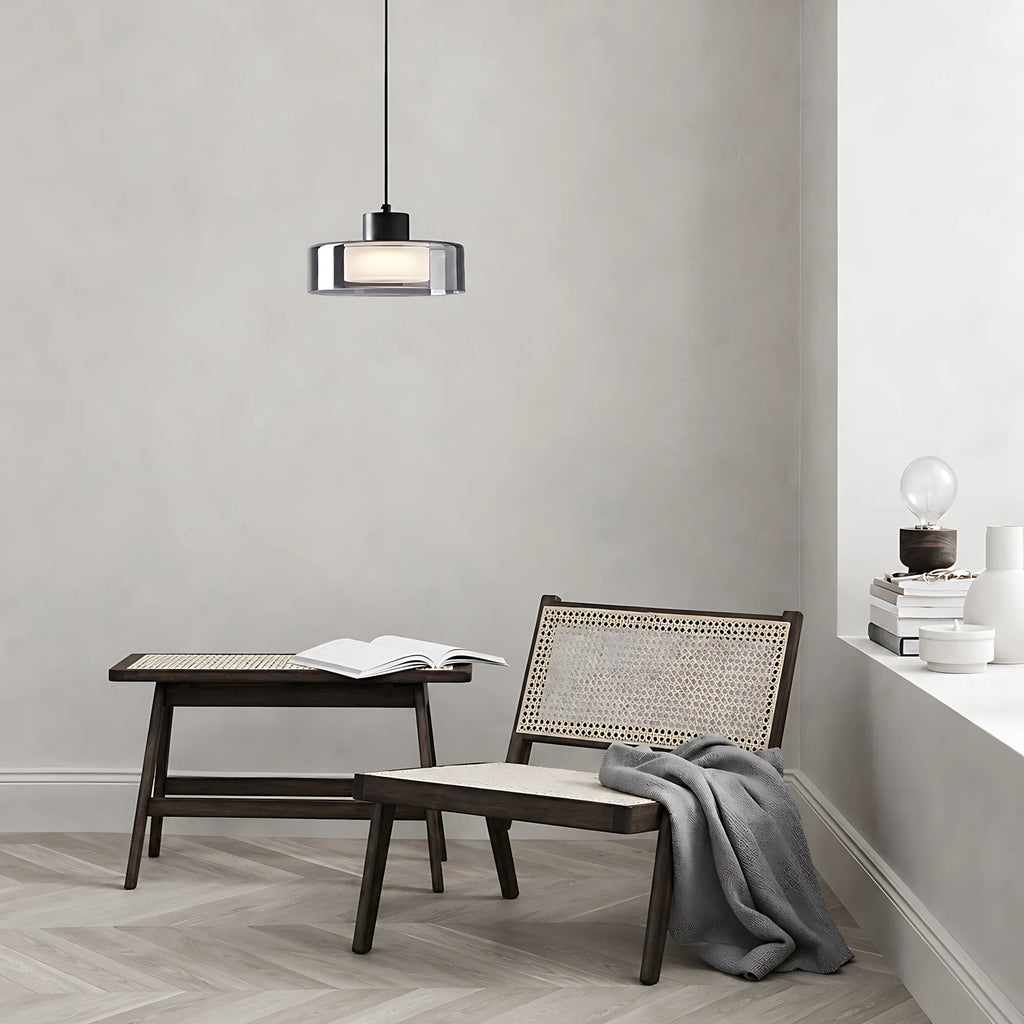 Halo Smoked Glass Pendant Light