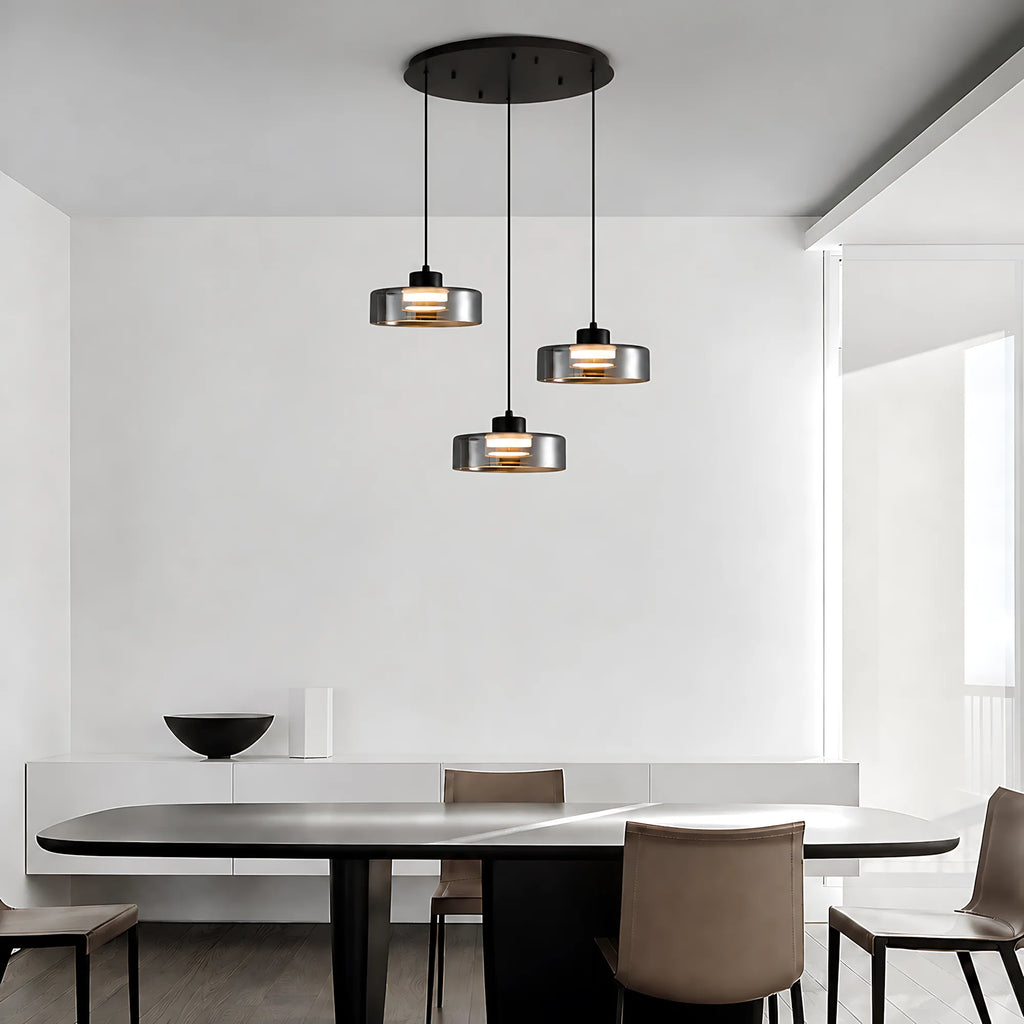 Halo Smoked Glass Pendant Light