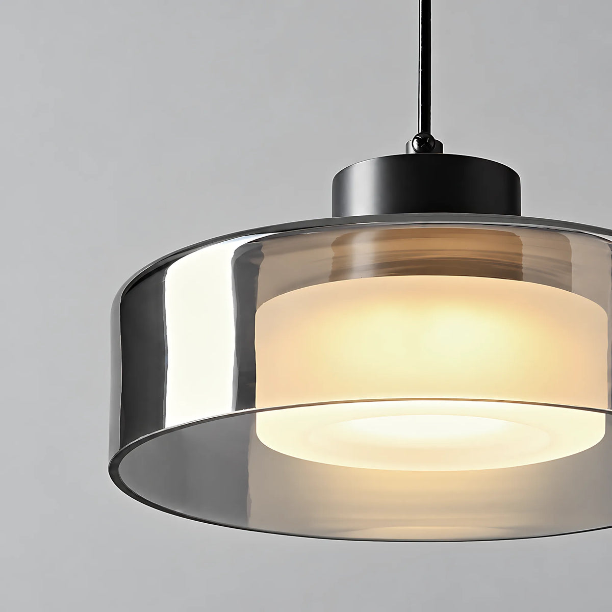 Halo Smoked Glass Pendant Light