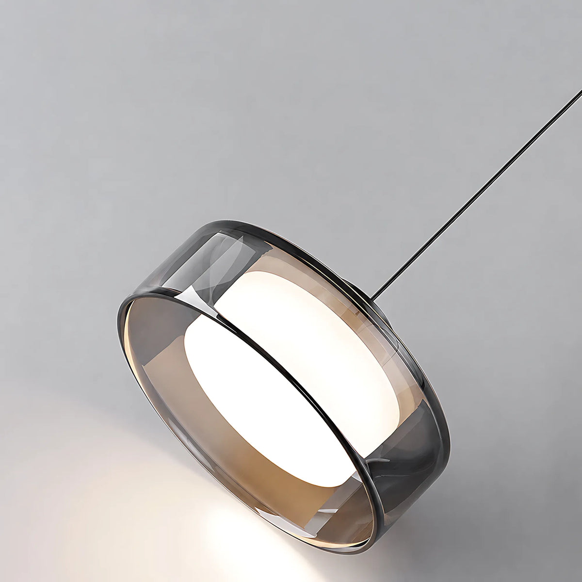 Halo Smoked Glass Pendant Light