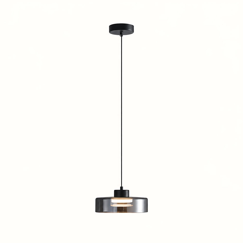 Halo Smoked Glass Pendant Light