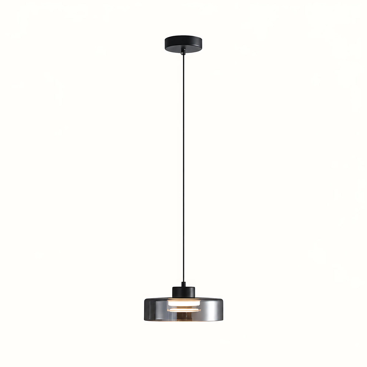Halo Smoked Glass Pendant Light
