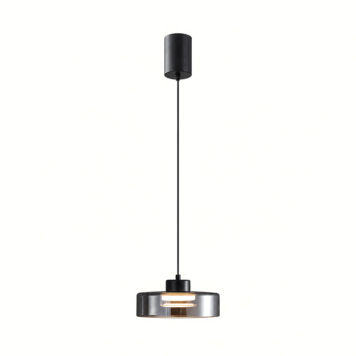 Halo Smoked Glass Pendant Light