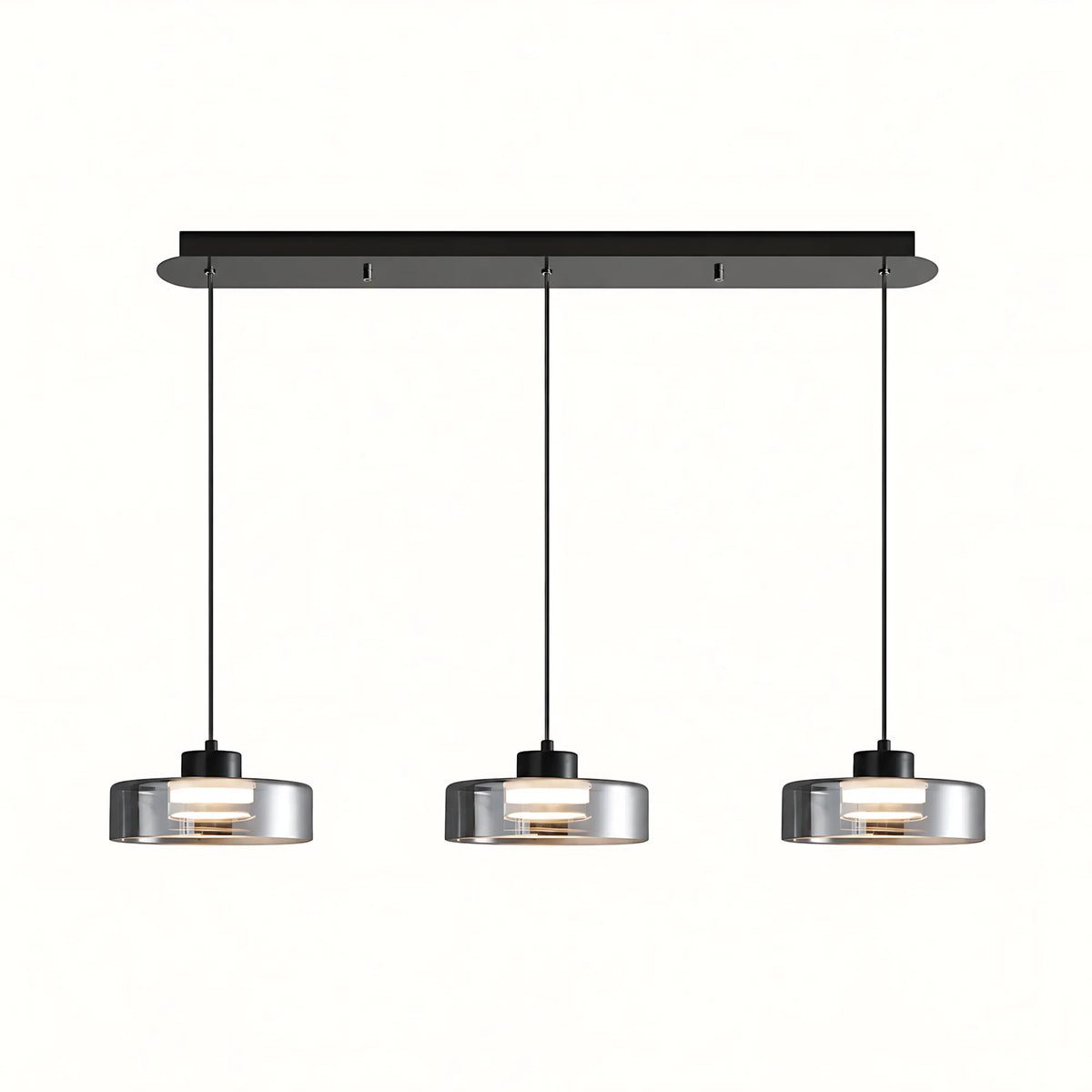 Halo Smoked Glass Pendant Light