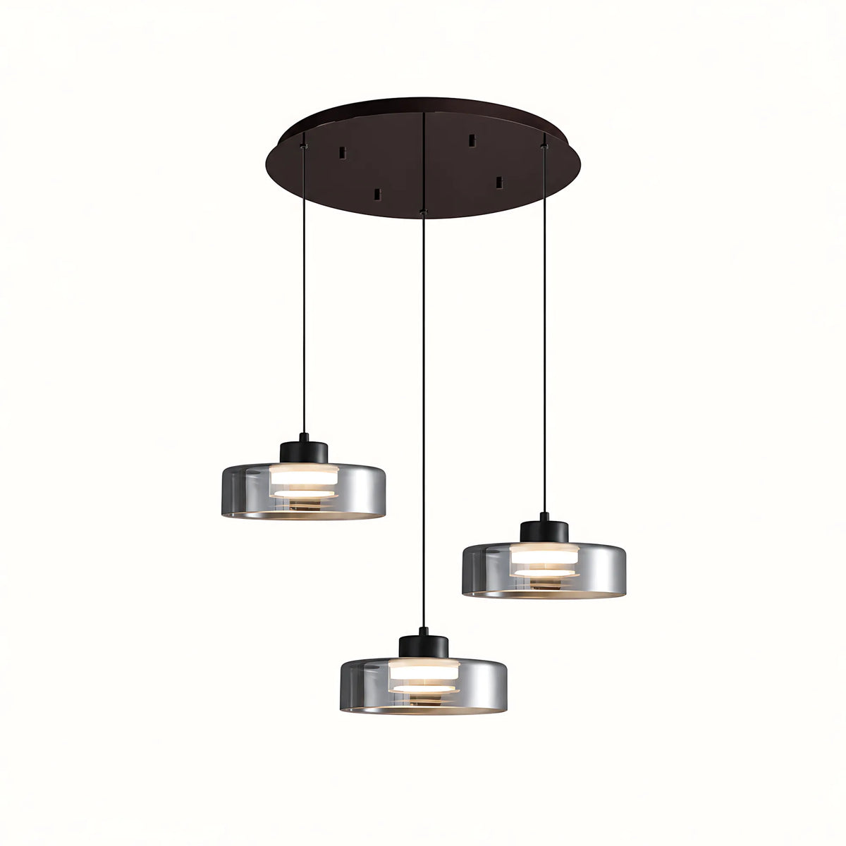 Halo Smoked Glass Pendant Light
