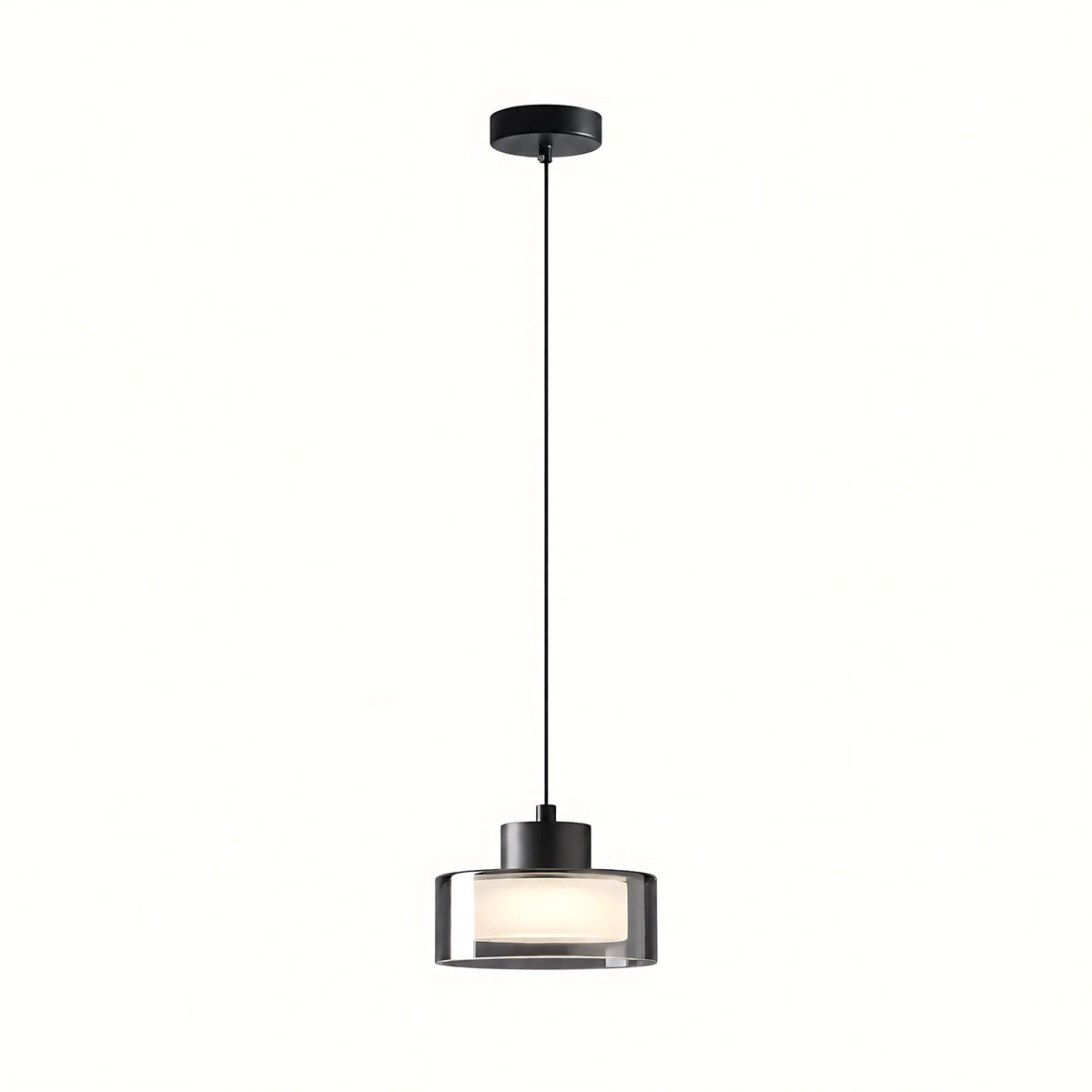 Halo Smoked Glass Pendant Light