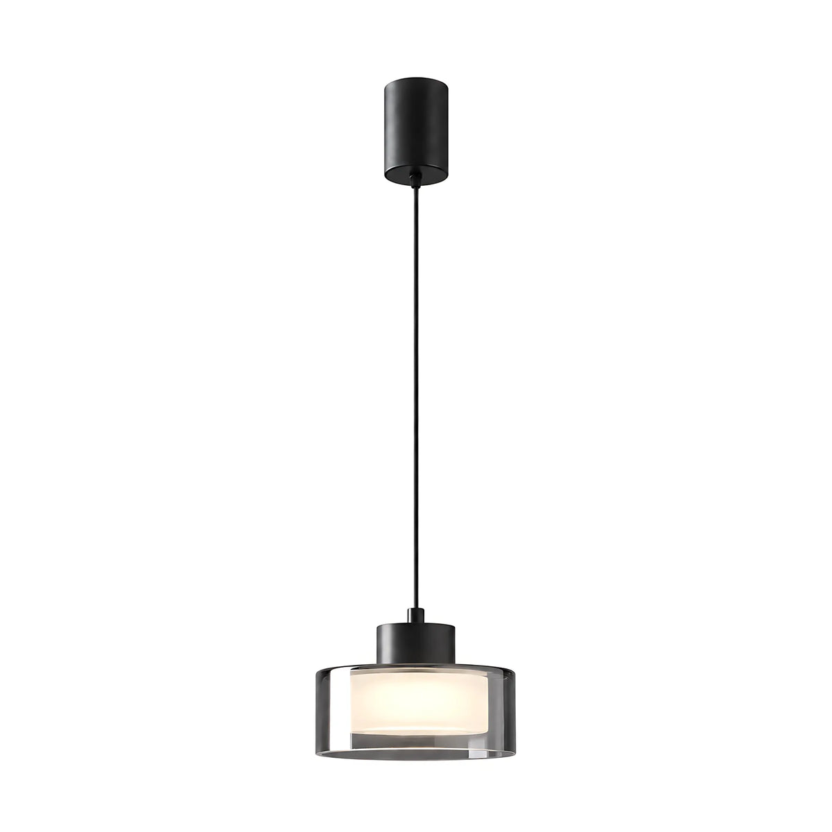 Halo Smoked Glass Pendant Light