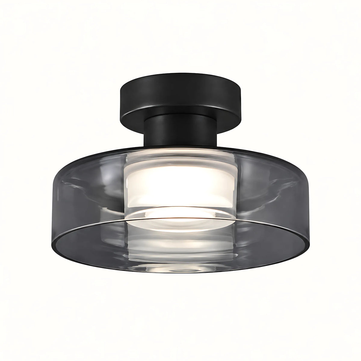Halo Smoked Glass Pendant Light