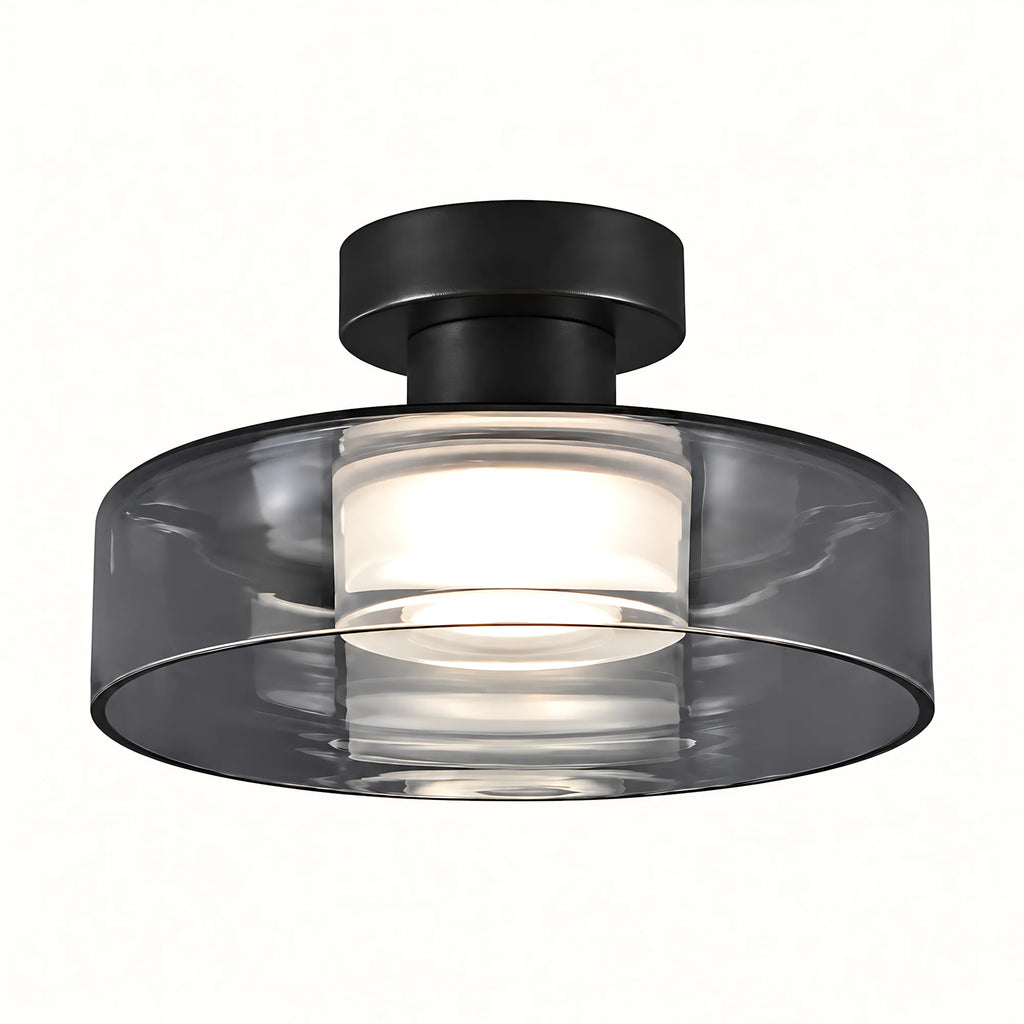 Halo Smoked Glass Pendant Light