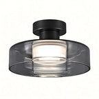 Halo Smoked Glass Pendant Light