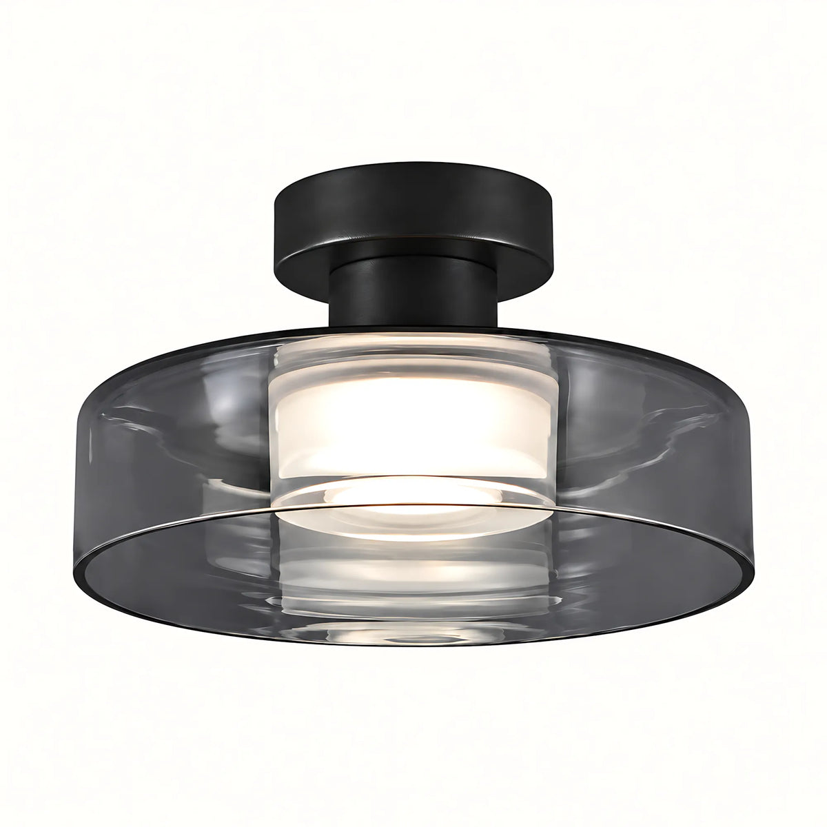 Halo Smoked Glass Pendant Light
