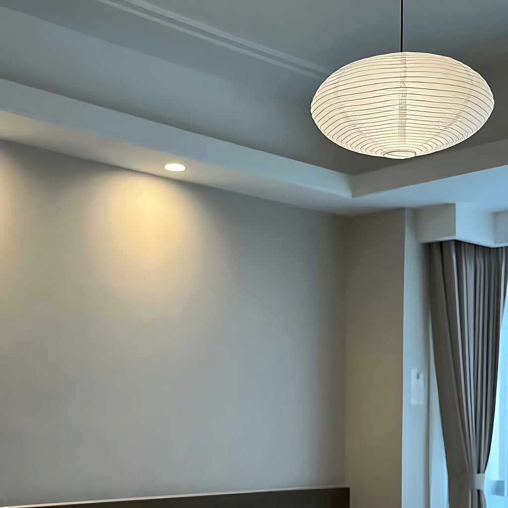 Japanese Oval Rice Paper Pendant Light