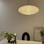 Japanese Oval Rice Paper Pendant Light