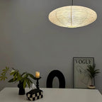 Japanese Oval Rice Paper Pendant Light