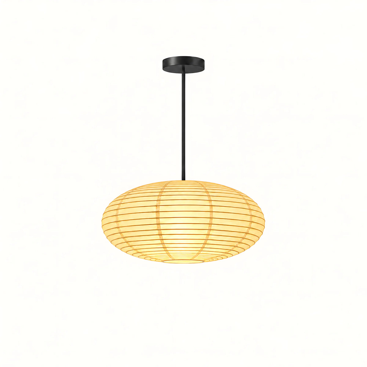 Japanese Oval Rice Paper Pendant Light