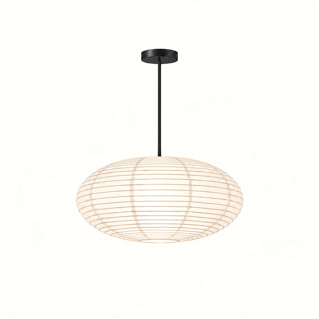 Japanese Oval Rice Paper Pendant Light