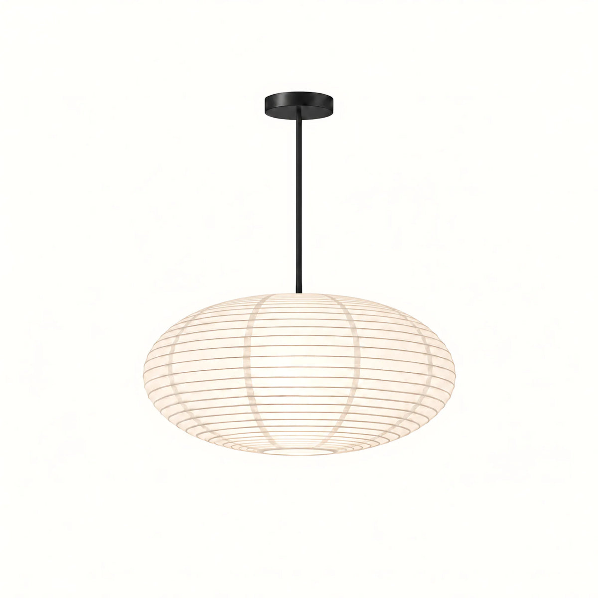 Japanese Oval Rice Paper Pendant Light