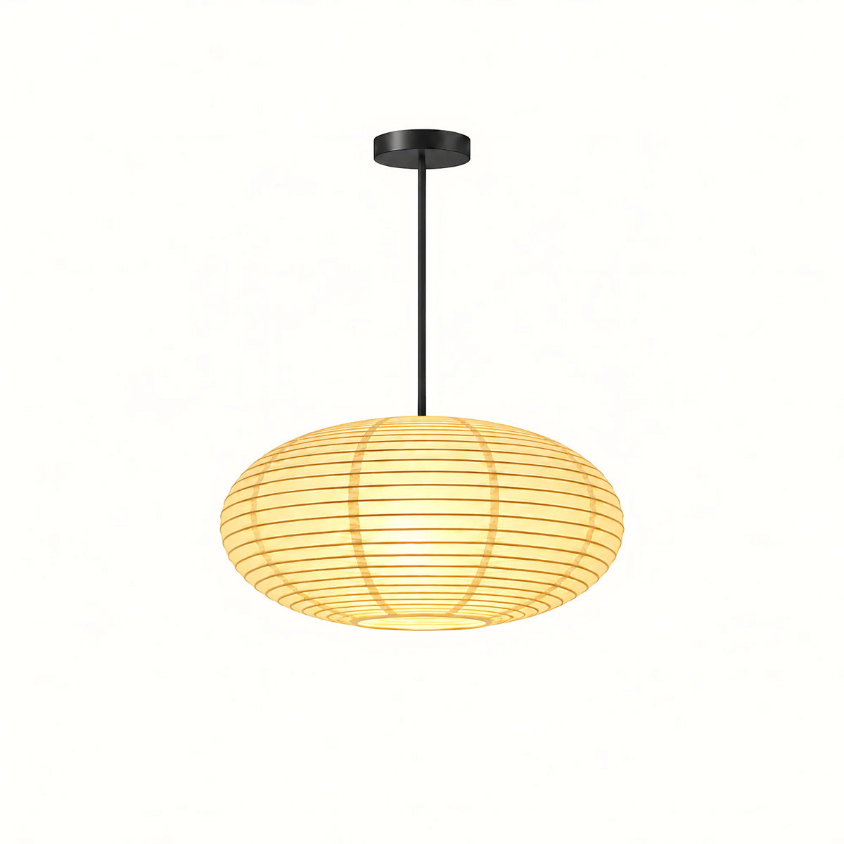 Japanese Oval Rice Paper Pendant Light