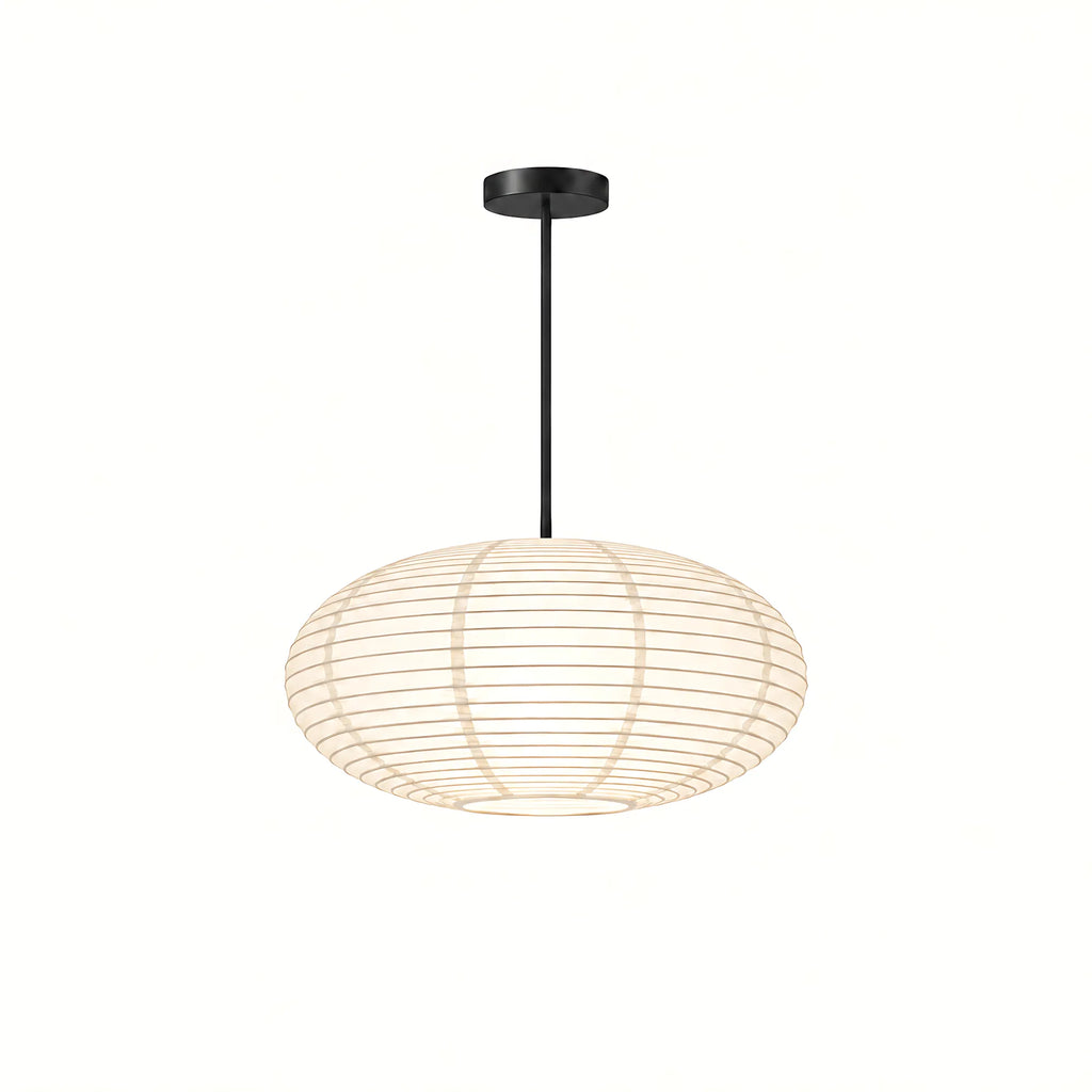 Japanese Oval Rice Paper Pendant Light