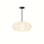 Japanese Oval Rice Paper Pendant Light