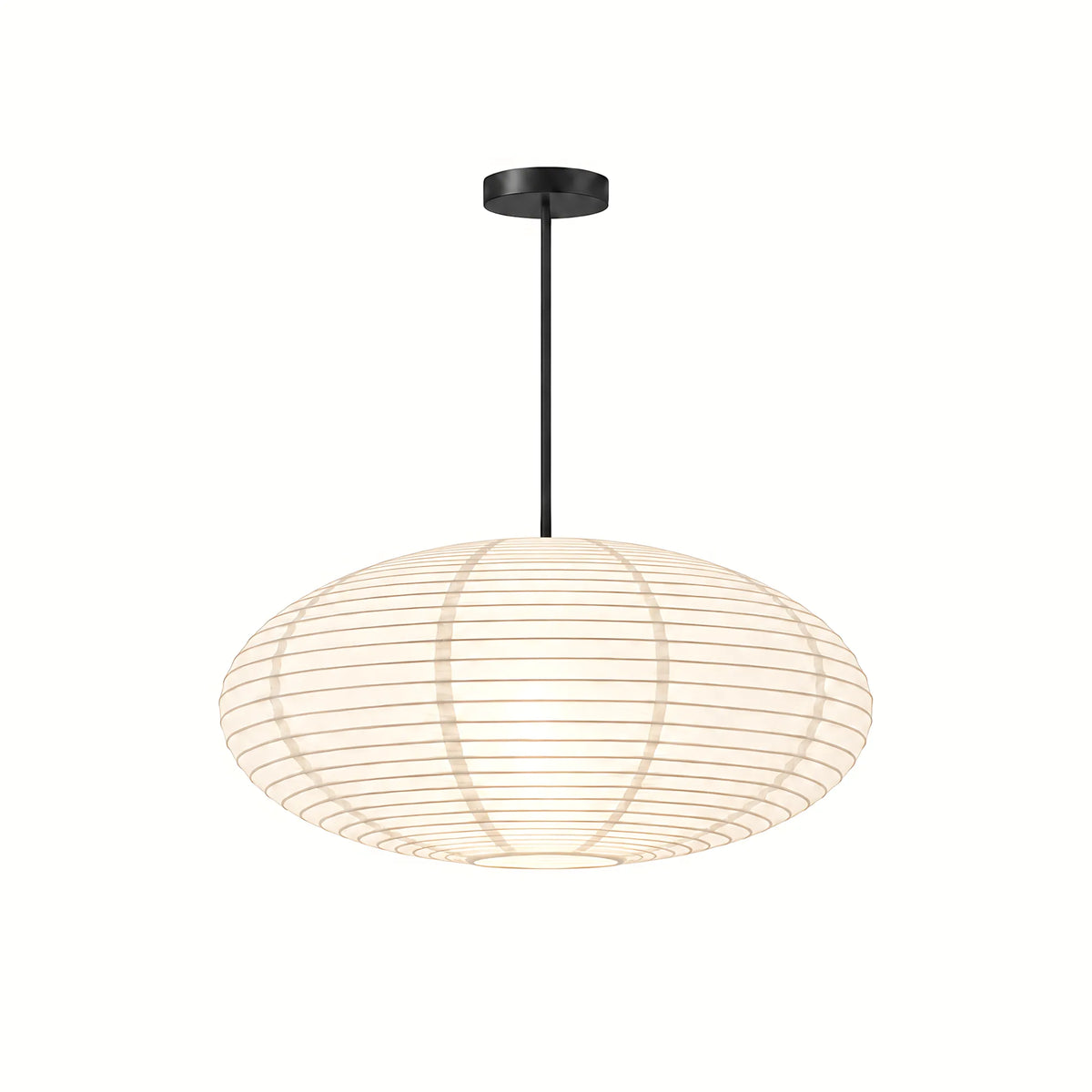 Japanese Oval Rice Paper Pendant Light