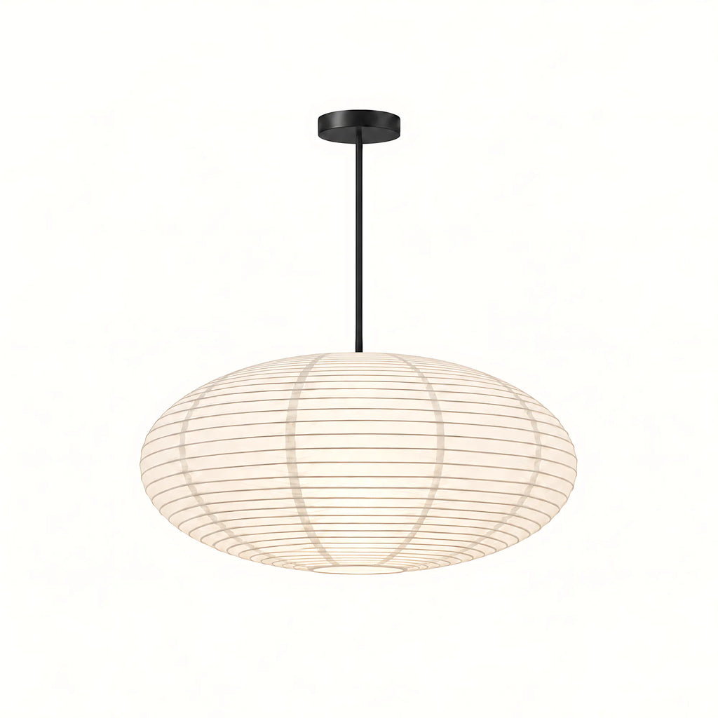 Japanese Oval Rice Paper Pendant Light