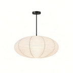 Japanese Oval Rice Paper Pendant Light