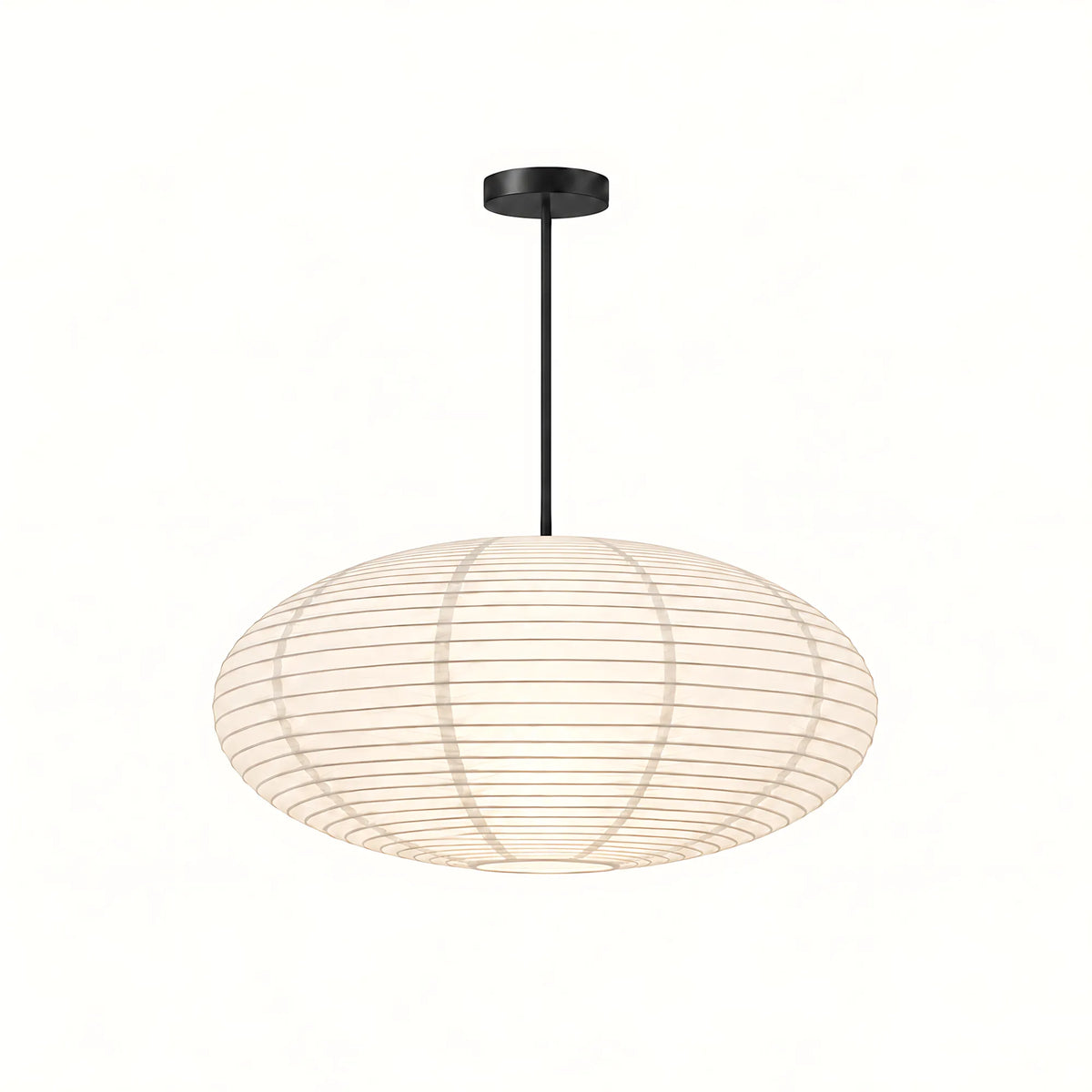 Japanese Oval Rice Paper Pendant Light