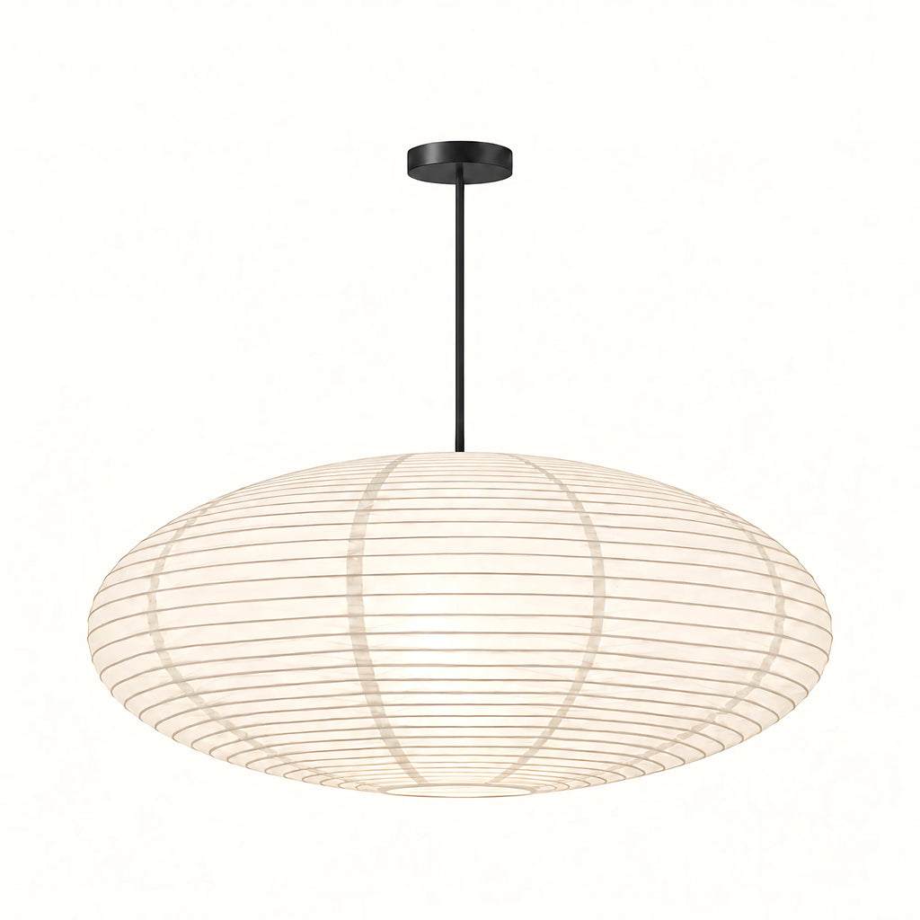 Japanese Oval Rice Paper Pendant Light