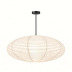 Japanese Oval Rice Paper Pendant Light
