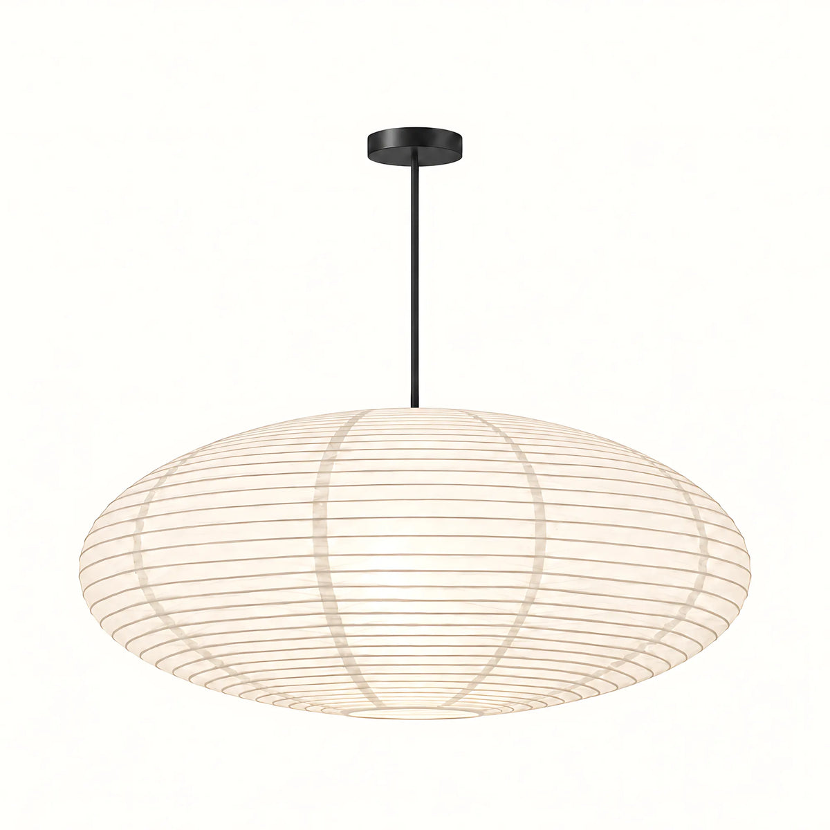 Japanese Oval Rice Paper Pendant Light