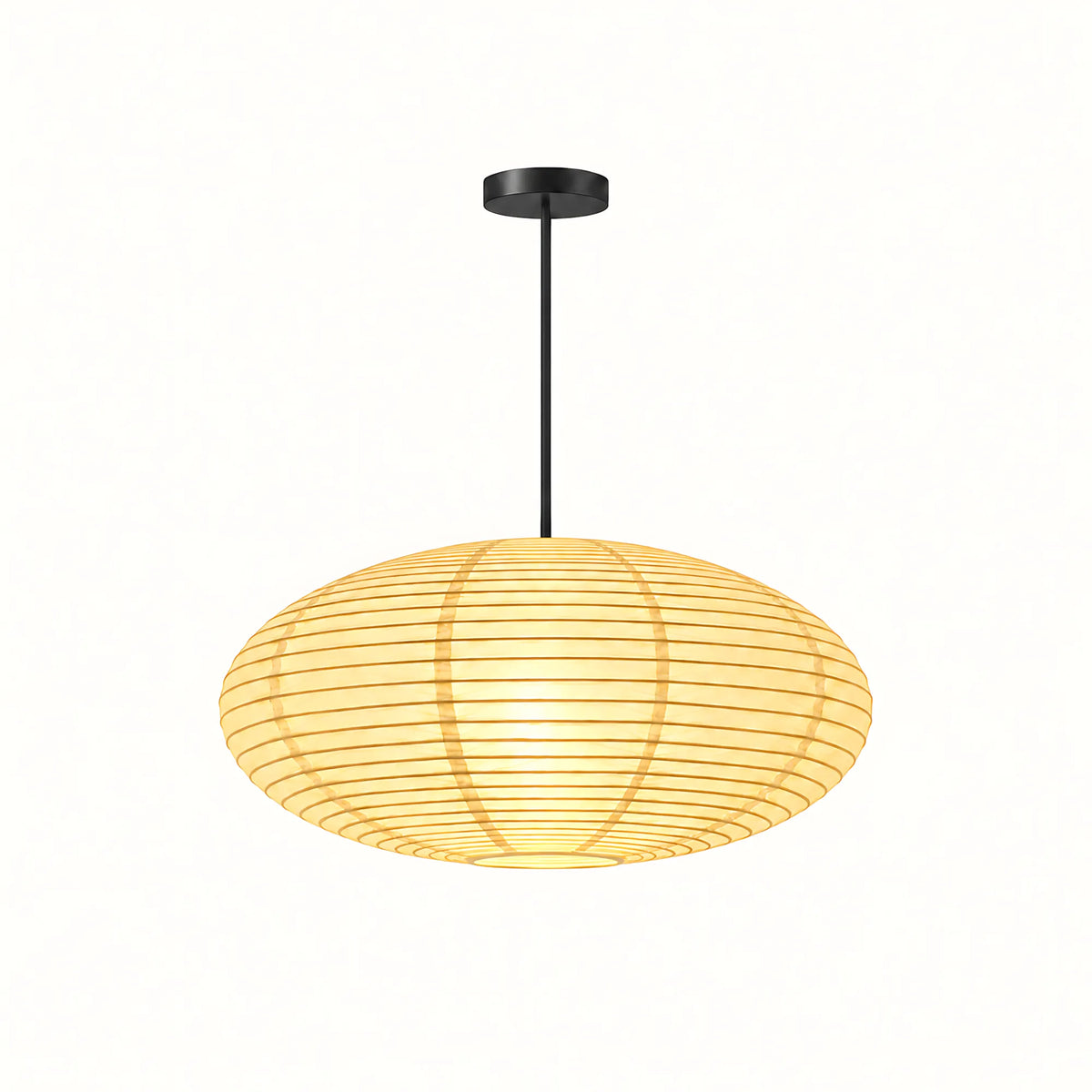 Japanese Oval Rice Paper Pendant Light