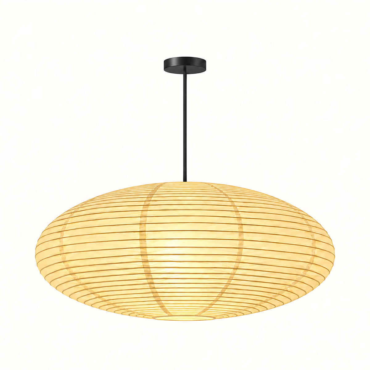 Japanese Oval Rice Paper Pendant Light