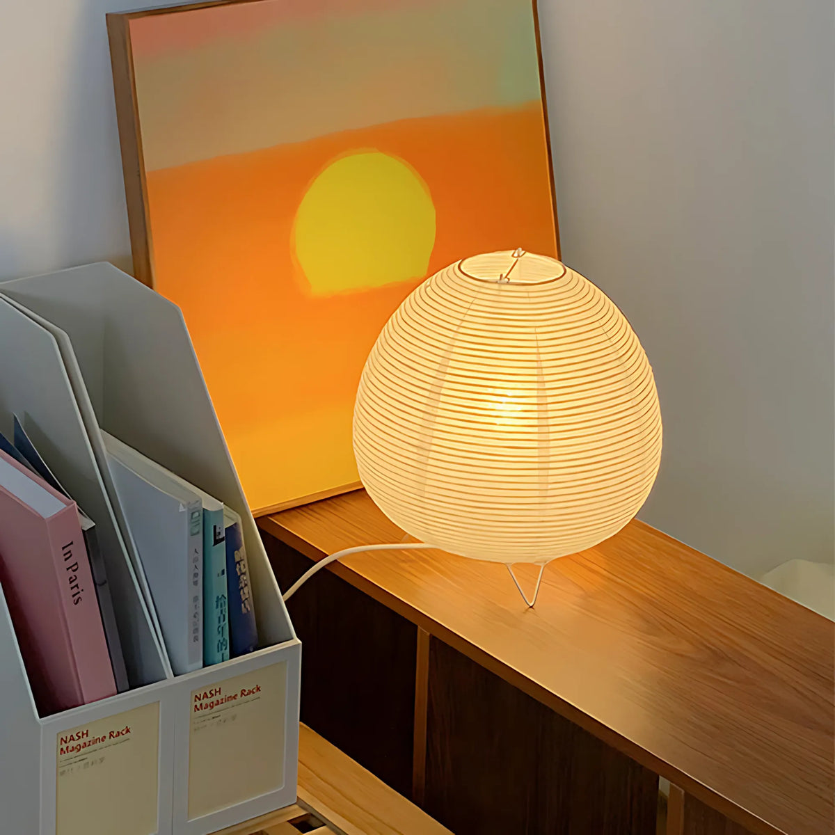 Japanese Rice Paper Table Lamp