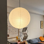 Japanese Round Rice Paper Pendant Light