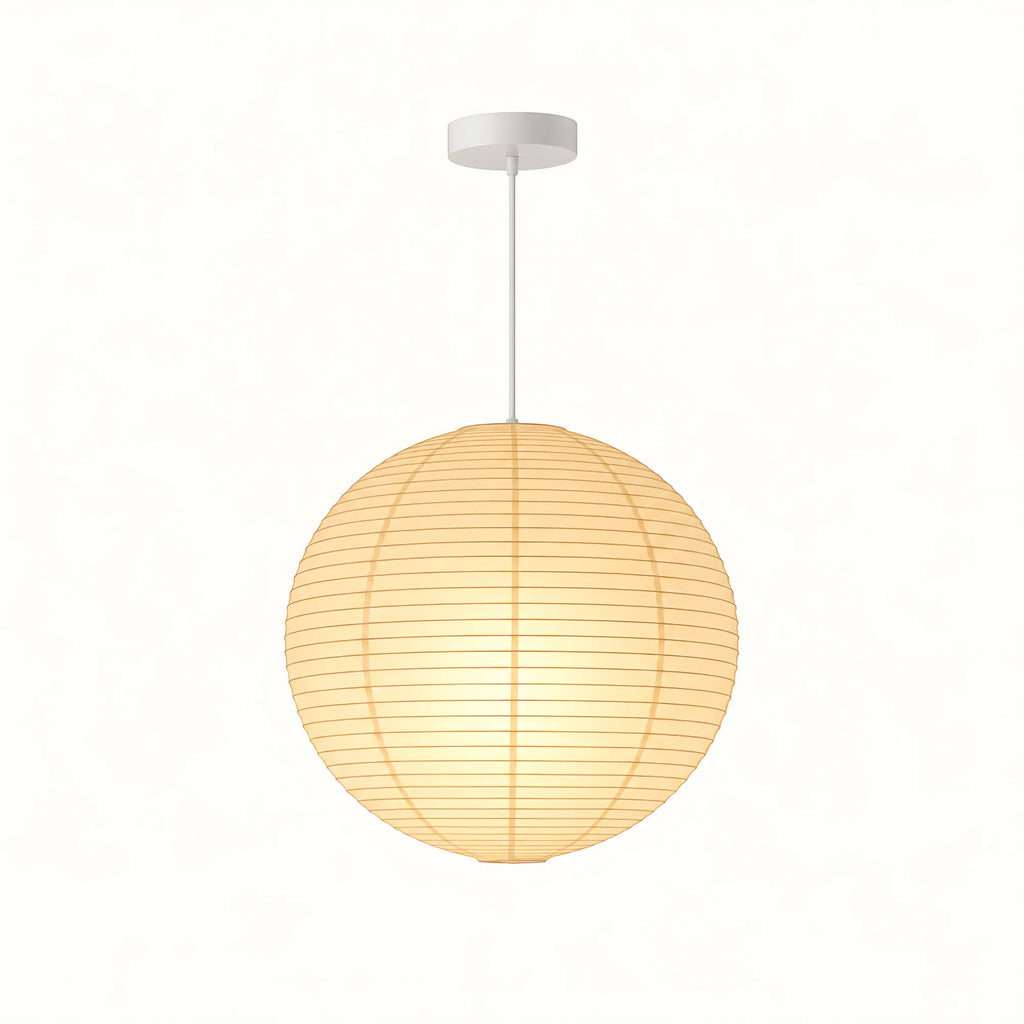 Japanese Round Rice Paper Pendant Light