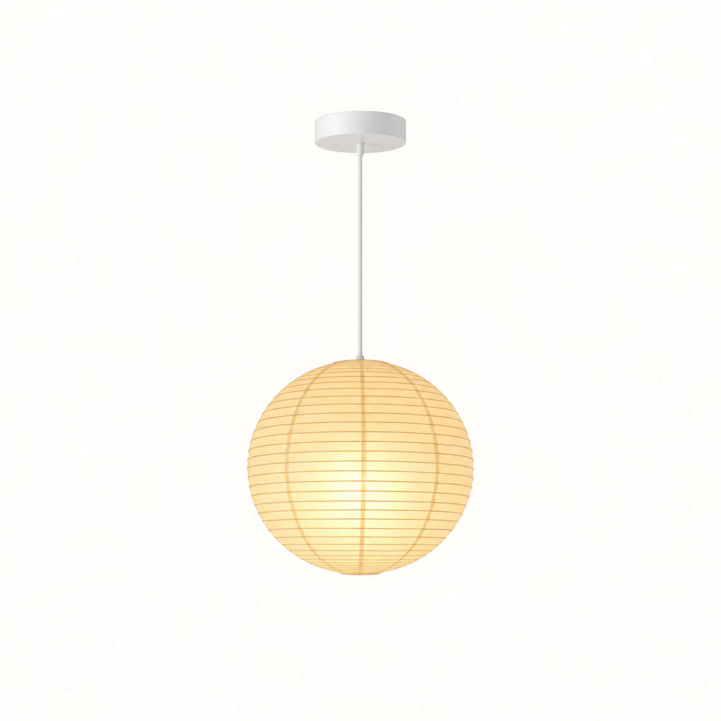 Japanese Round Rice Paper Pendant Light