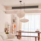 Japanese Swag Oval Rice Paper Pendant Light