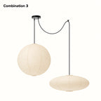 Japanese Swag Oval Rice Paper Pendant Light