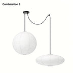 Japanese Swag Oval Rice Paper Pendant Light