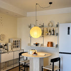 Japanese Swag Round Rice Paper Pendant Light