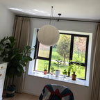 Japanese Swag Round Rice Paper Pendant Light