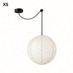 Japanese Swag Round Rice Paper Pendant Light