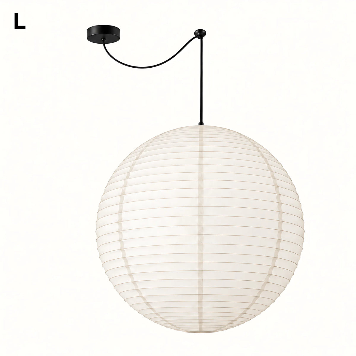 Japanese Swag Round Rice Paper Pendant Light