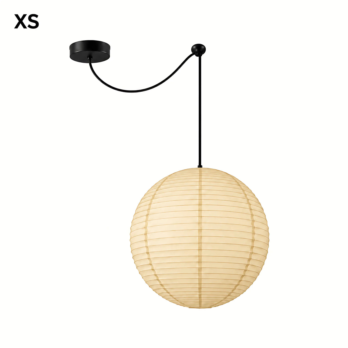 Japanese Swag Round Rice Paper Pendant Light